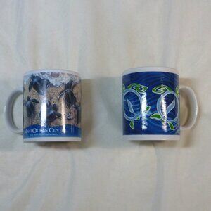 TWO *NEW* MUGS  -  Honu Wave and Baby Honu